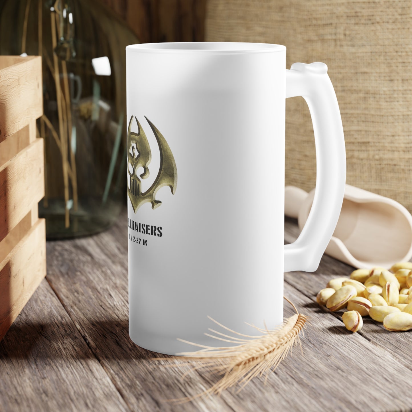 Hellraiser Frosted Glass Mug 16oz