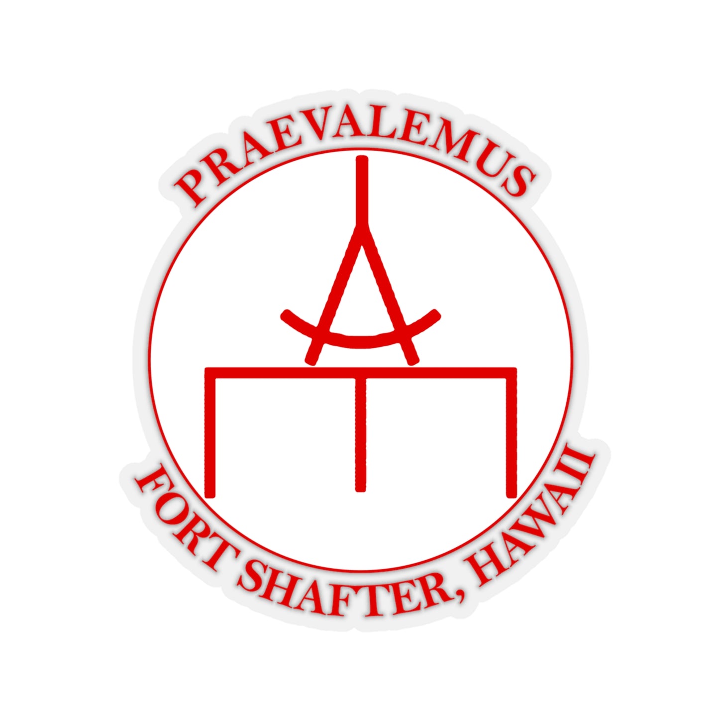 USARPAC, 5th Engineer Detachment, Geospatial Planning Cell Red "Praevalemus" Sticker