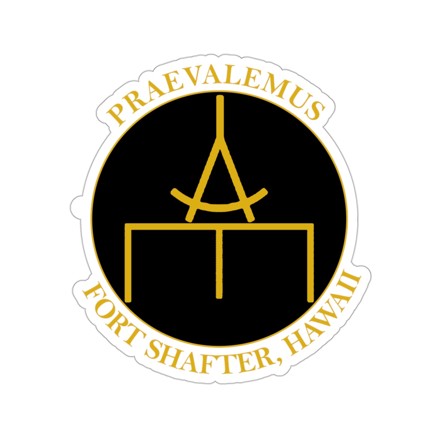 USARPAC, 5th Engineer Detachment, Geospatial Planning Cell Black "Praevalemus" Sticker