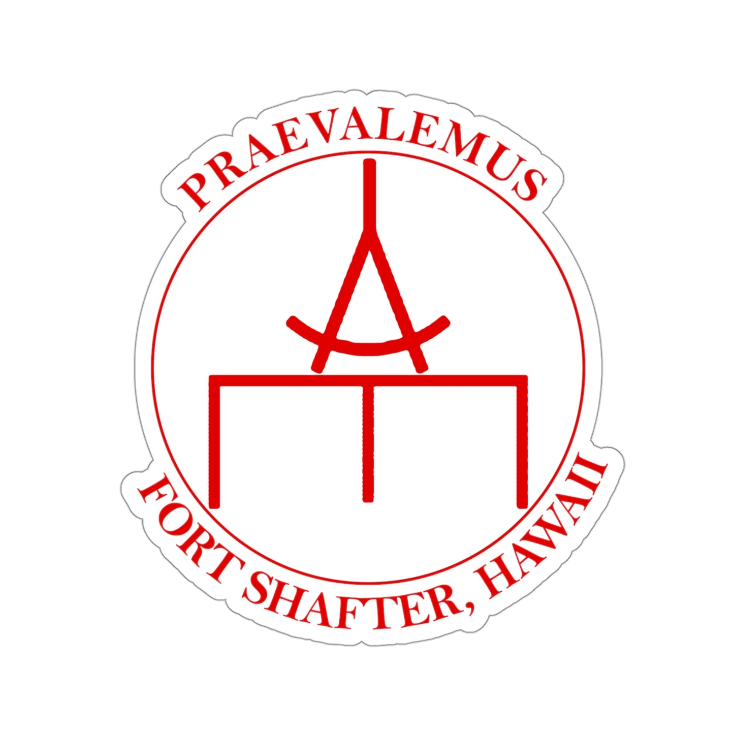 USARPAC, 5th Engineer Detachment, Geospatial Planning Cell Red "Praevalemus" Sticker