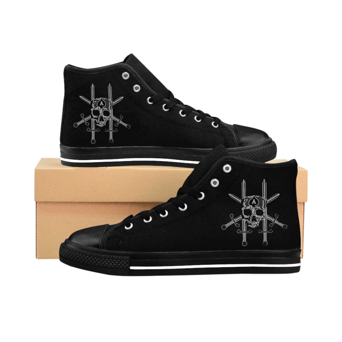 JCU Best Troop Skull Black High Tops