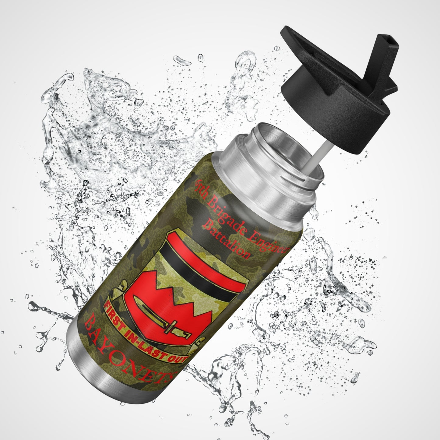 25ID 65th BEB Tiger Camo 32oz SteelGator