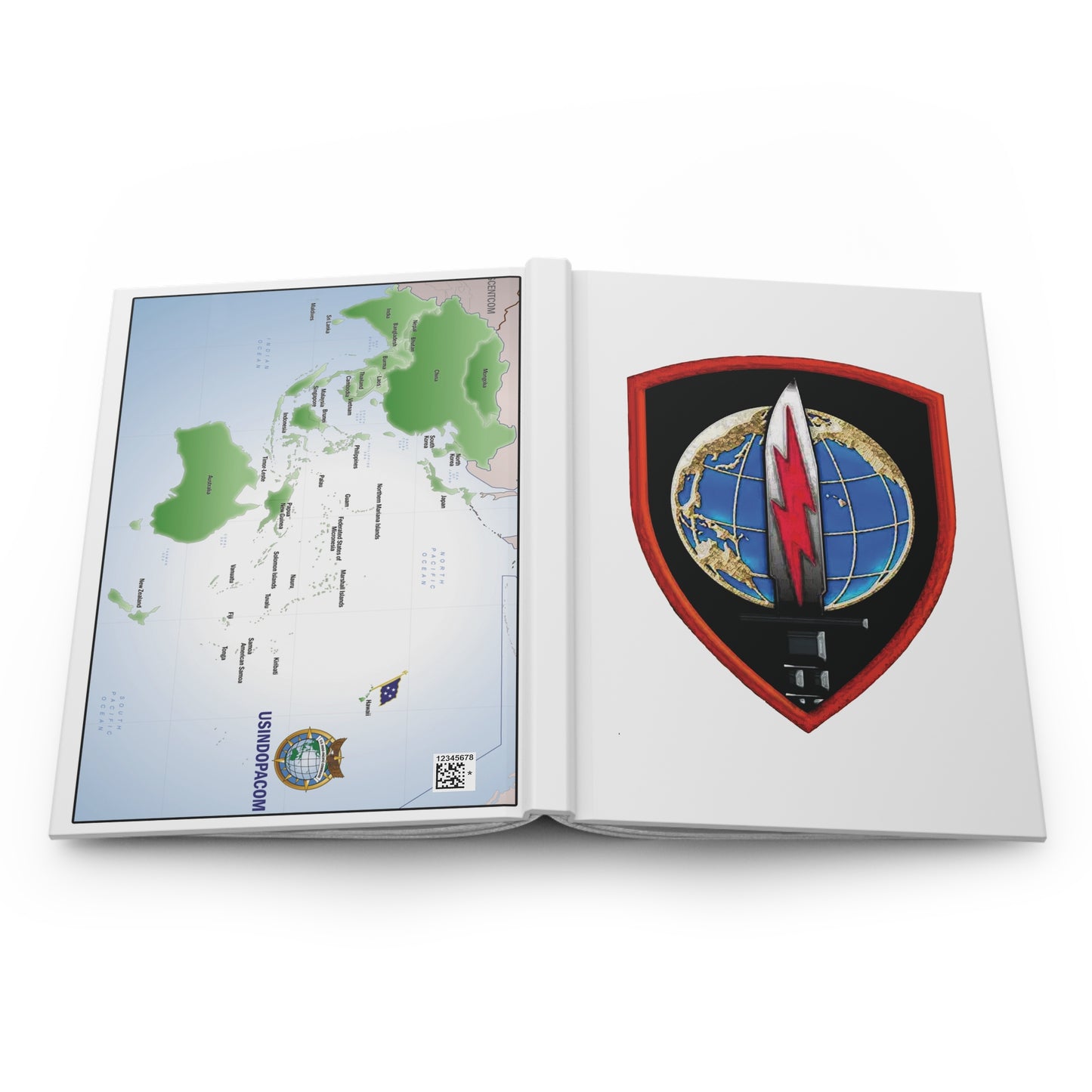 USINDOPACOM Army Element White AOR Hardcover Leader Book