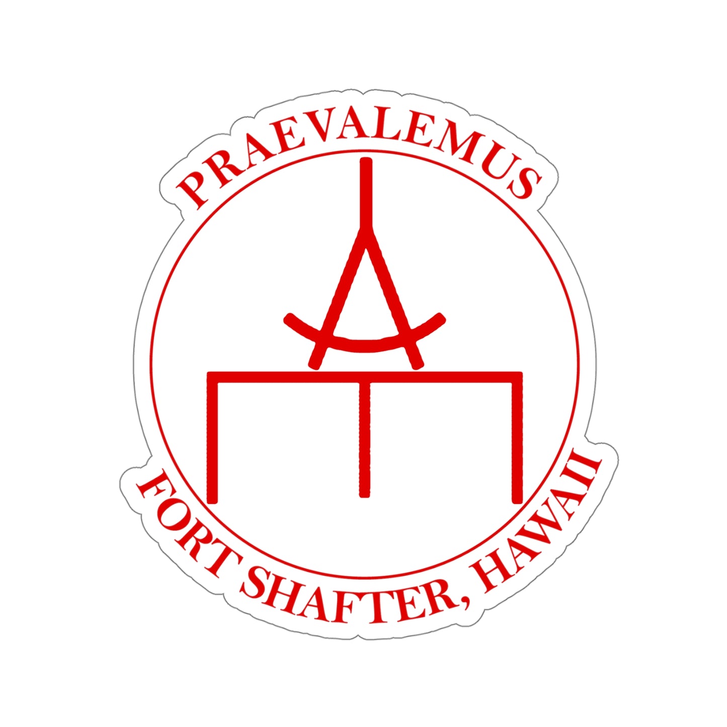 USARPAC, 5th Engineer Detachment, Geospatial Planning Cell Red "Praevalemus" Sticker
