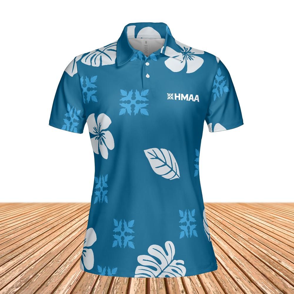 HMAA Blue & White Women's Island Collared