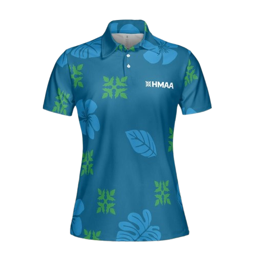 HMAA Blue & Green Women's Island Collared