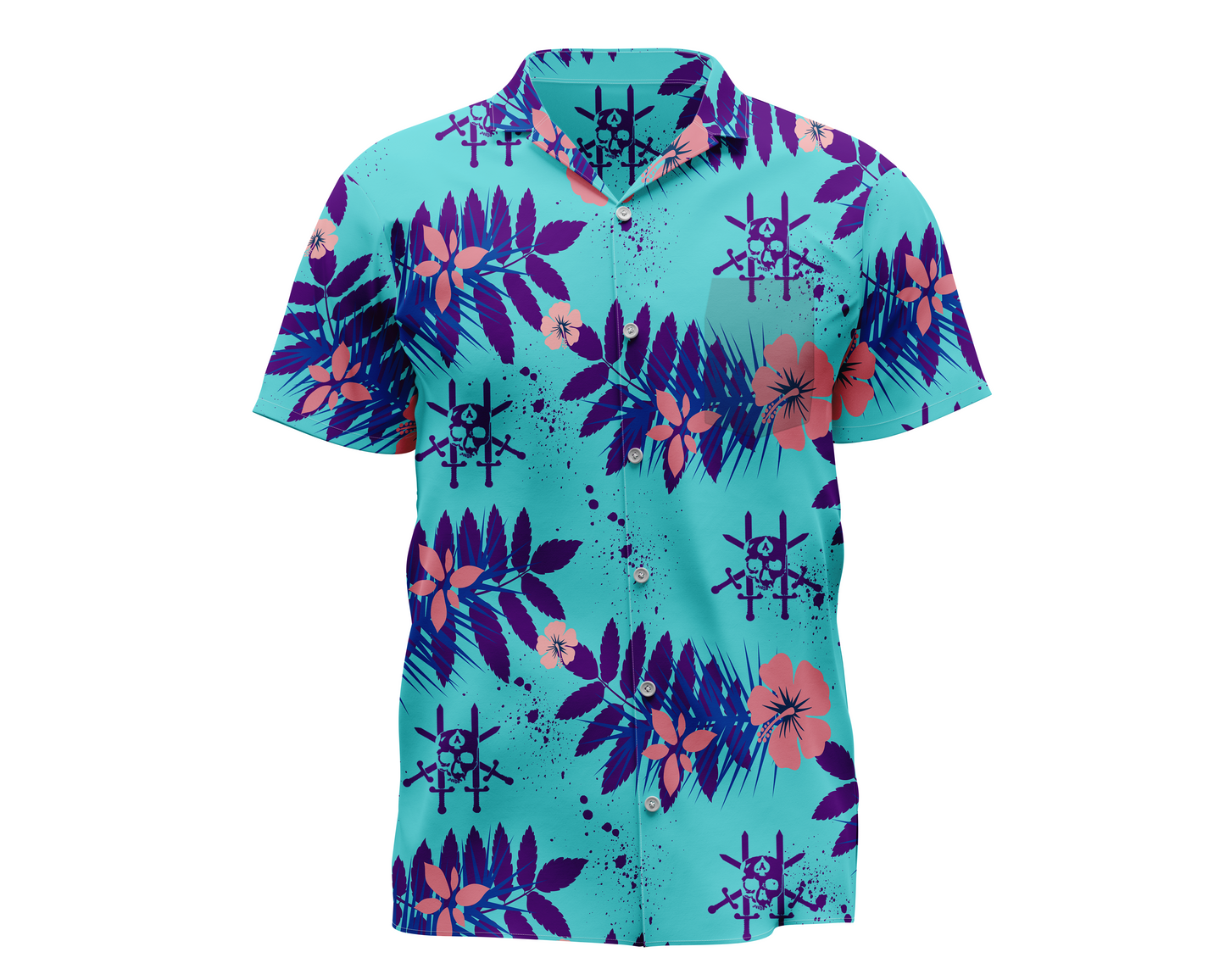 JCU Best Troop Skull Overt Nalu Adventure Hawaiian Shirt