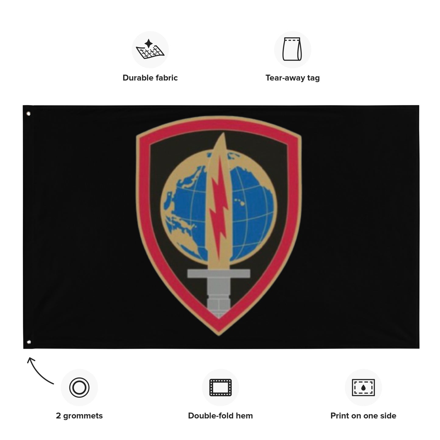 USINDOPACOM Army Element Vintage Flag 56″ × 34″