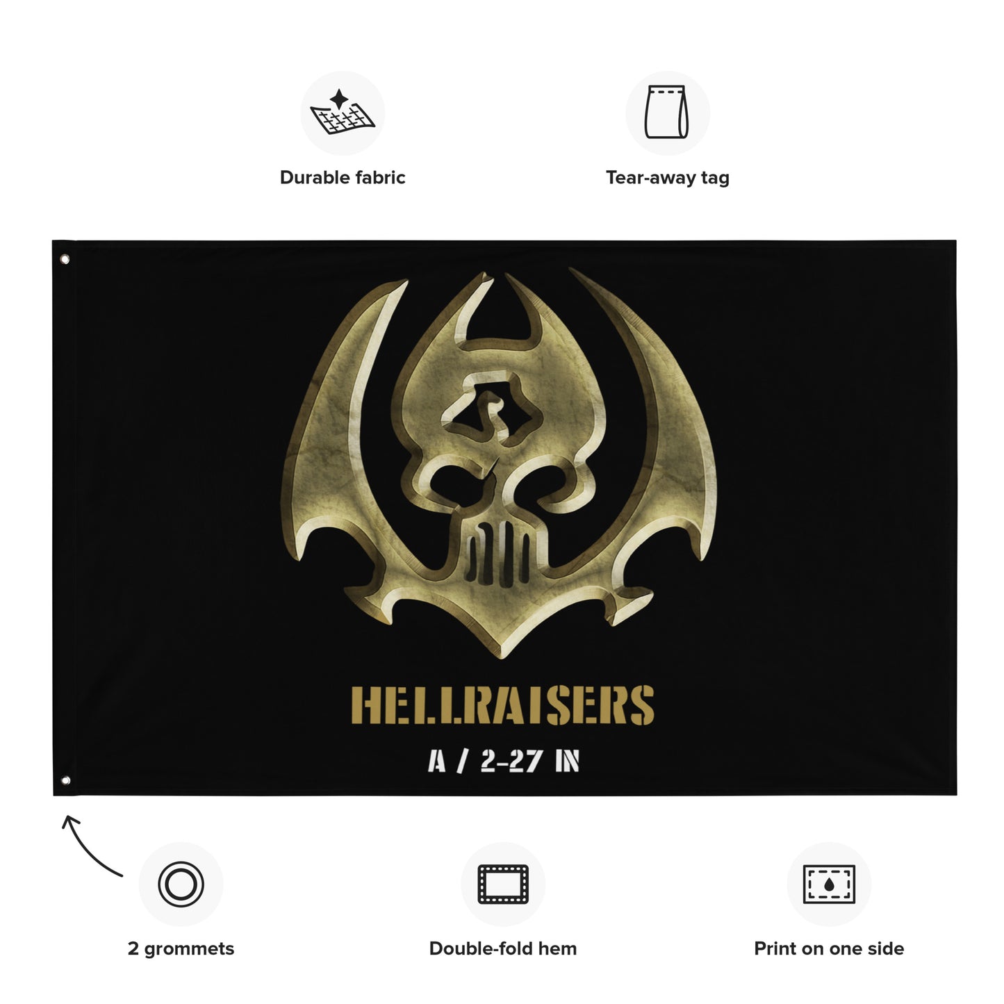 Hellraiser A / 2-27 IN Original Flag 56″ × 34″