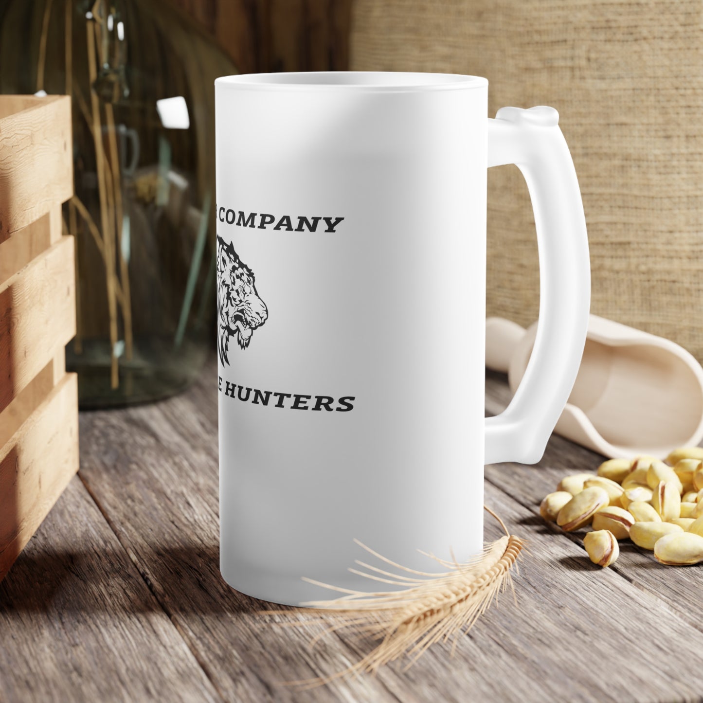 25ID Tiger Company C / 1-21 IN Blackout Frosted Glass Mug 16oz
