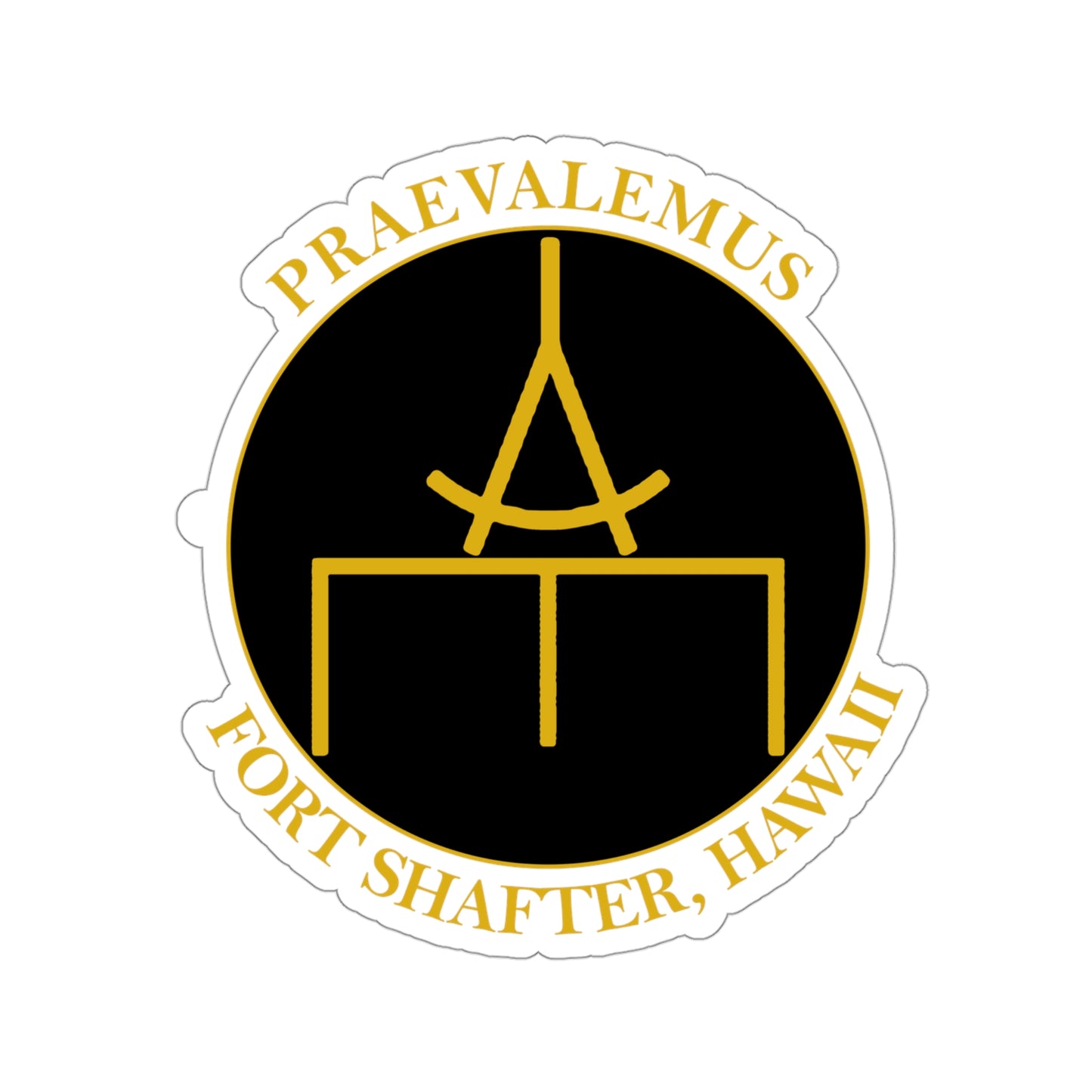 USARPAC, 5th Engineer Detachment, Geospatial Planning Cell Black "Praevalemus" Sticker