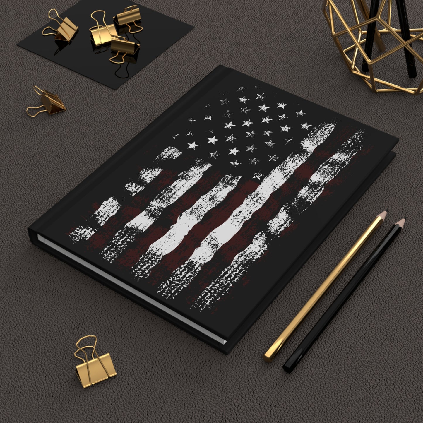 American Flag Hardcover Leader Book