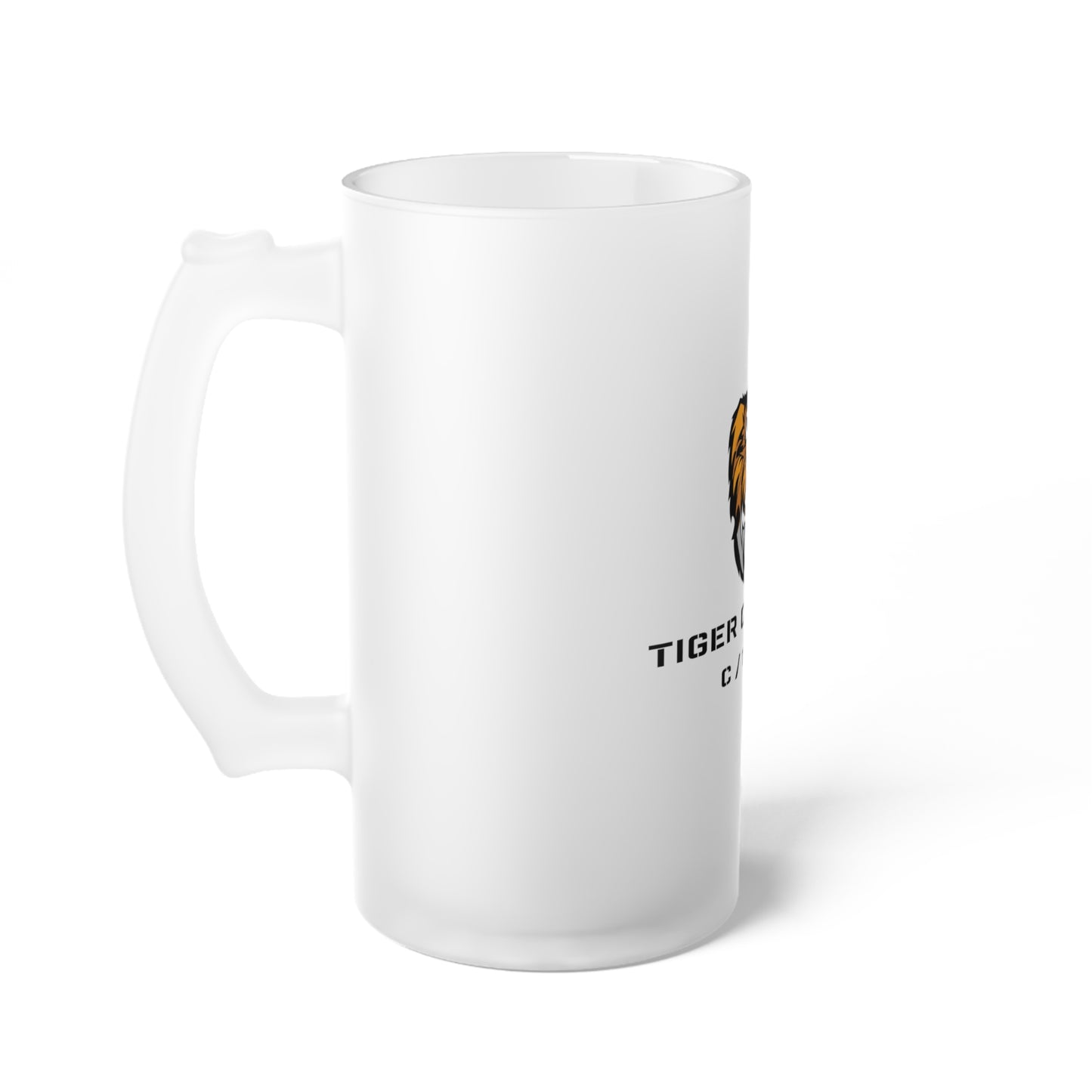 25ID Tiger Company C / 1-21 IN Frosted Glass Mug 16oz
