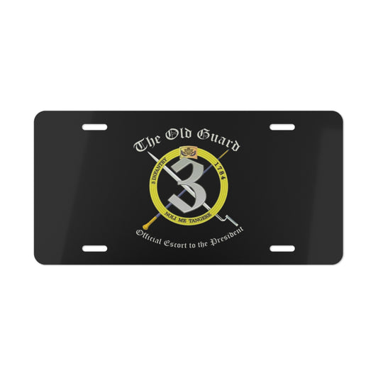 The Old Guard Black License Plate
