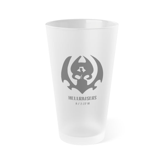Hellraiser A / 2-27 IN Blackout Frosted Pint Glass 16oz