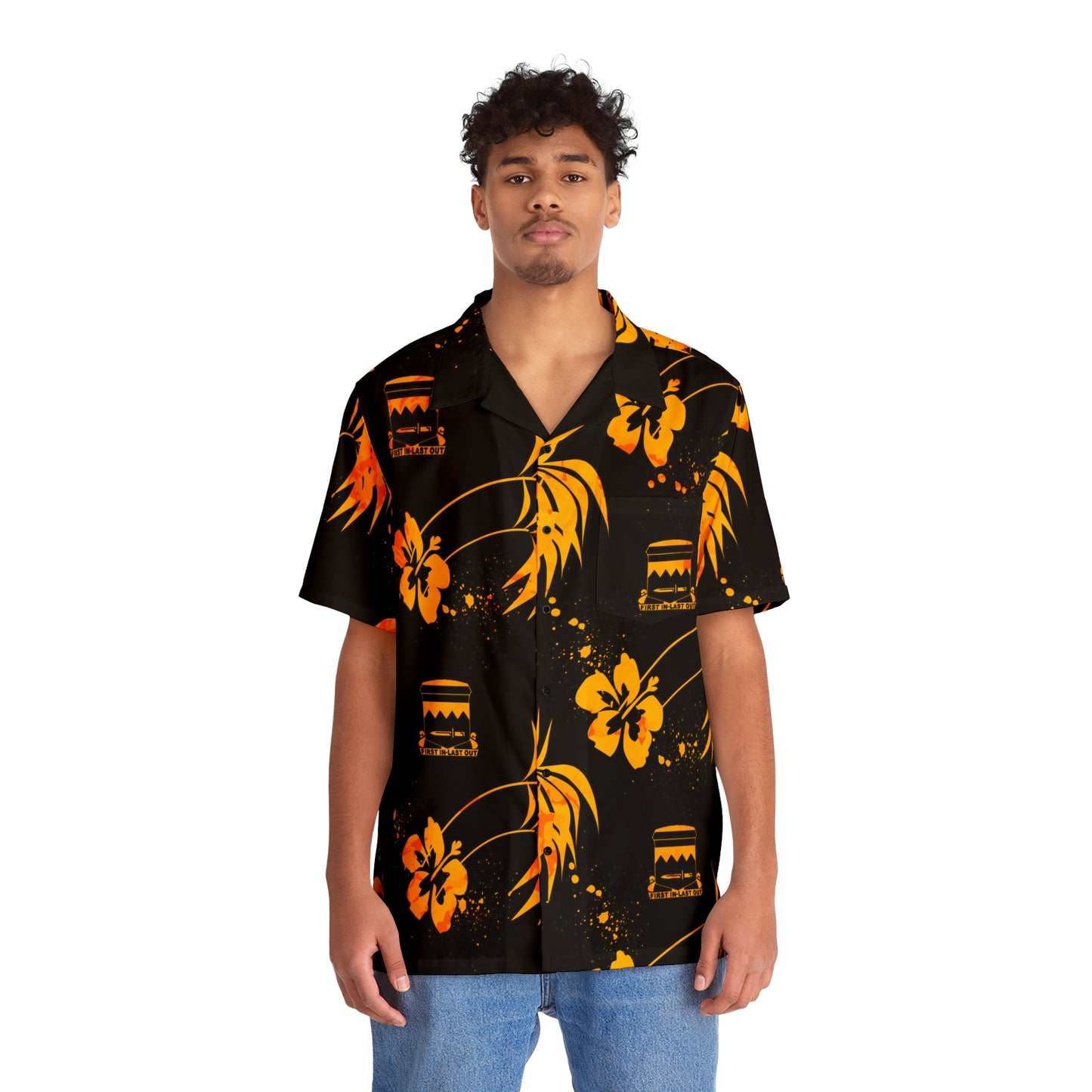 25ID 65th BEB Golden Palm Hawaiian Shirt