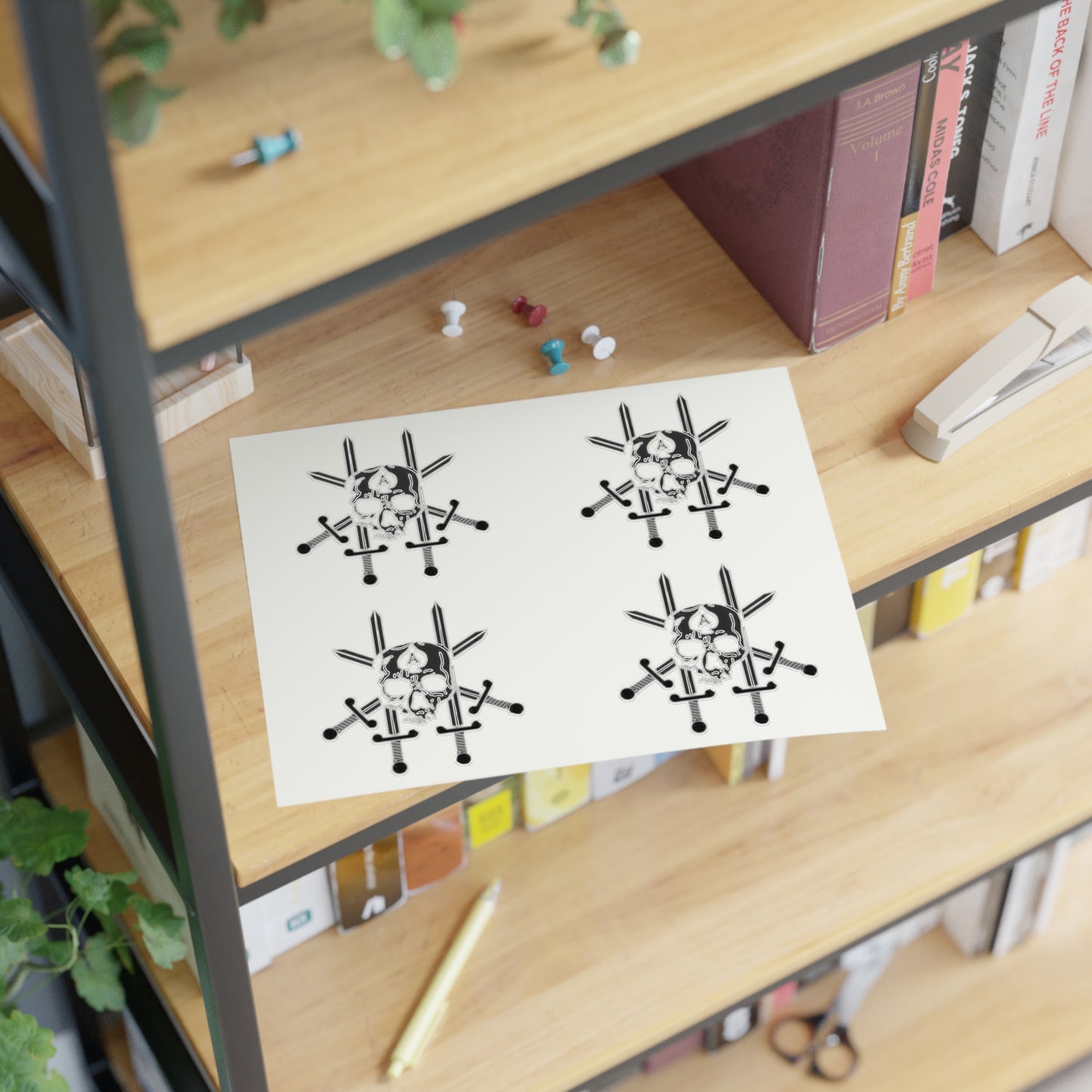 JCU Best Troop Skull 4pc Sticker Sheet