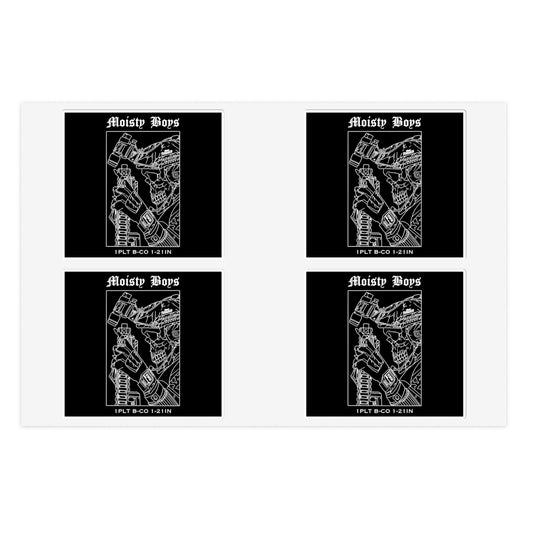 25ID Bull Company, Moisty Boys 4pc Sticker Sheet