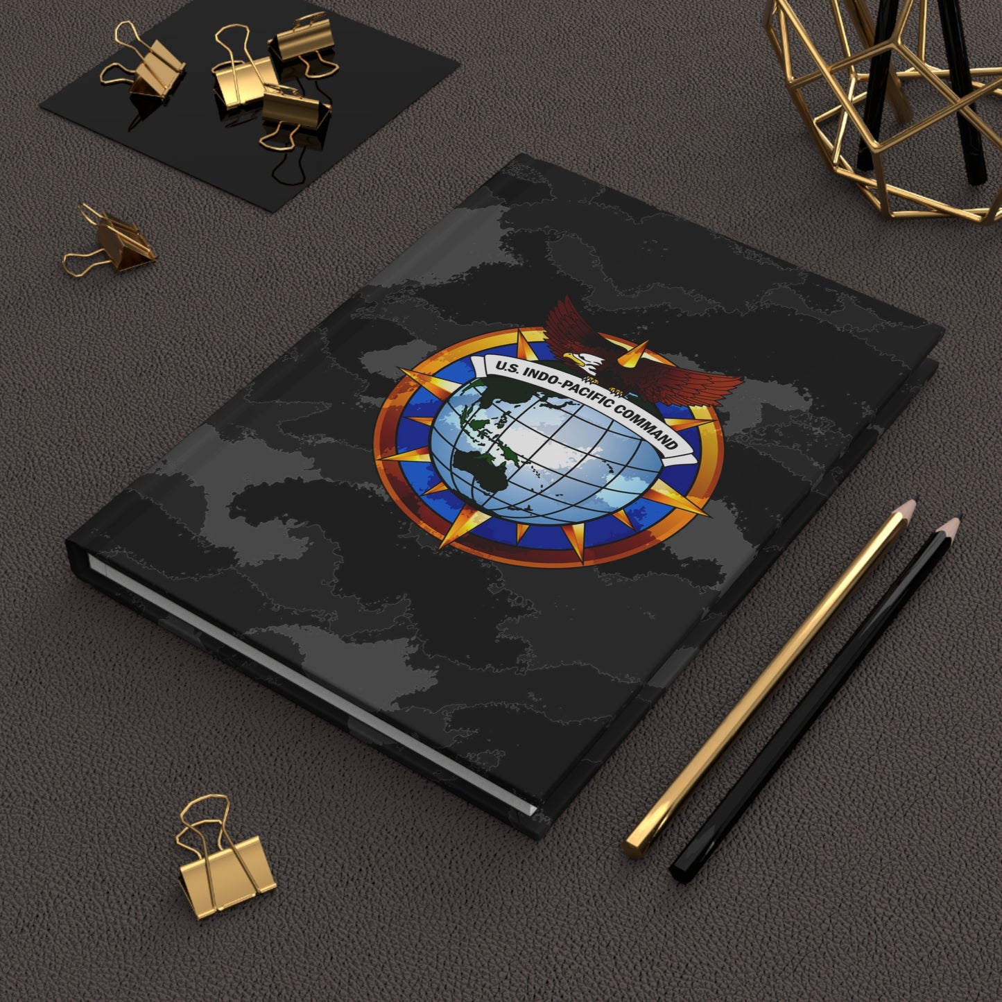USINDOPACOM HQ Concealed Camo Hardcover Leader Book