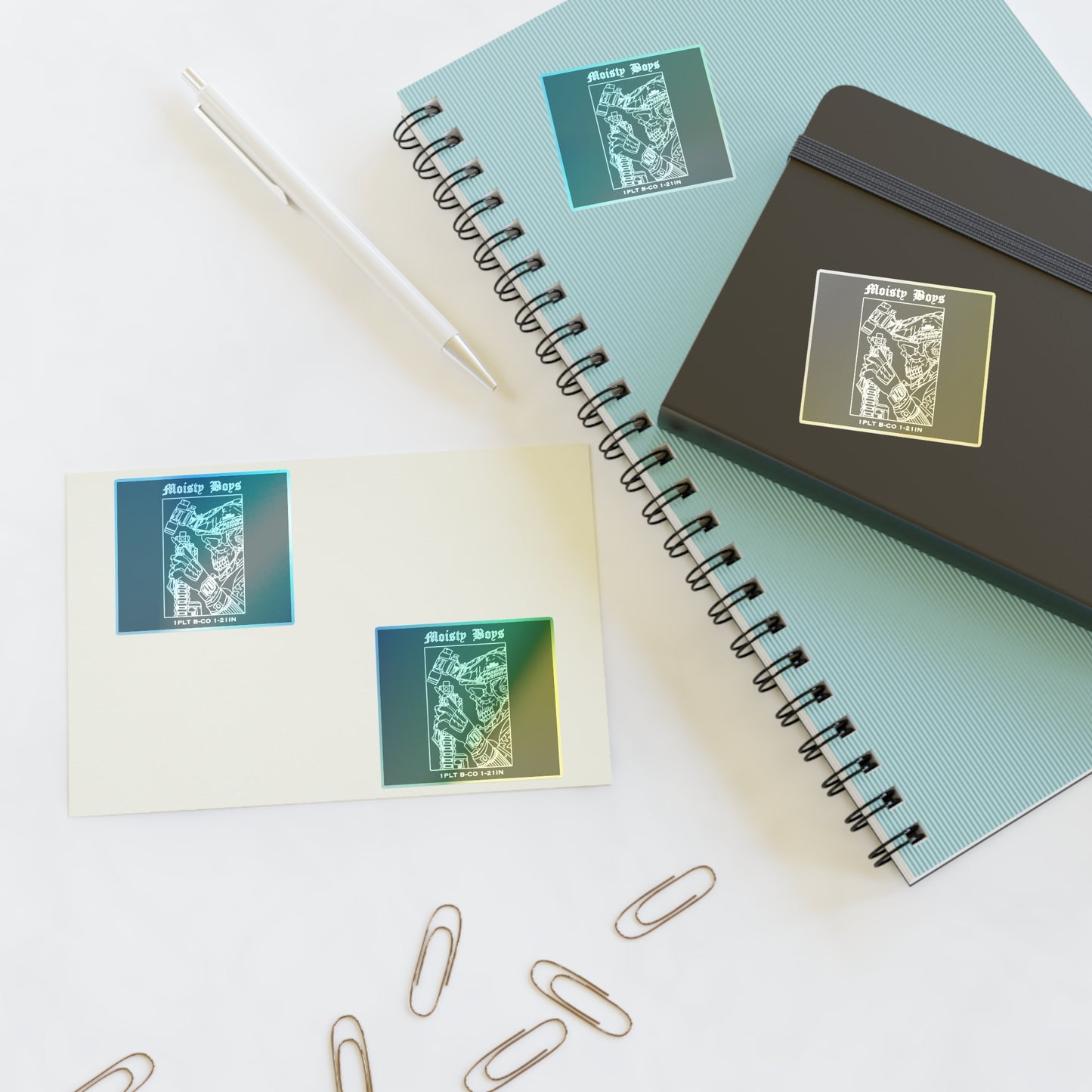 25ID Bull Company, Moisty Boys 4pc Sticker Sheet