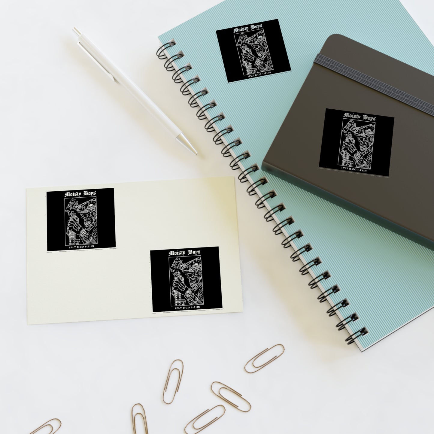 25ID Bull Company, Moisty Boys 4pc Sticker Sheet
