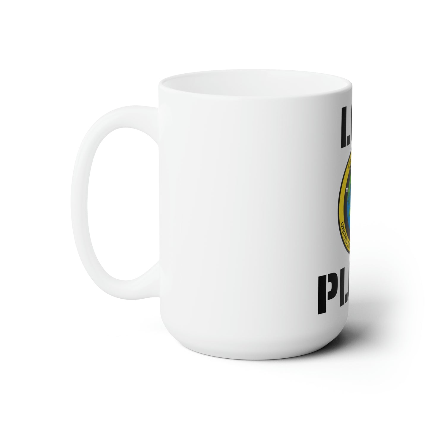 N40, PACFLT LOG PLOPS White Ceramic Mug 15oz