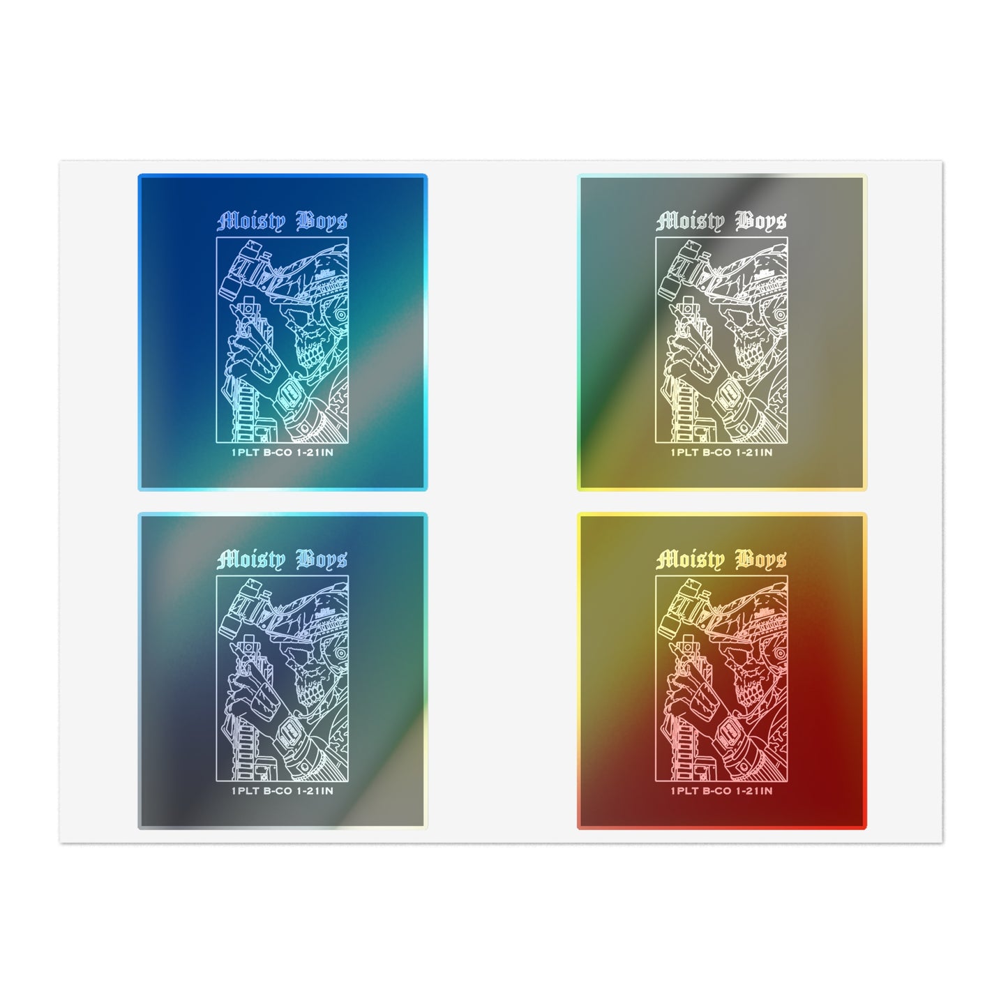 25ID Bull Company, Moisty Boys 4pc Sticker Sheet