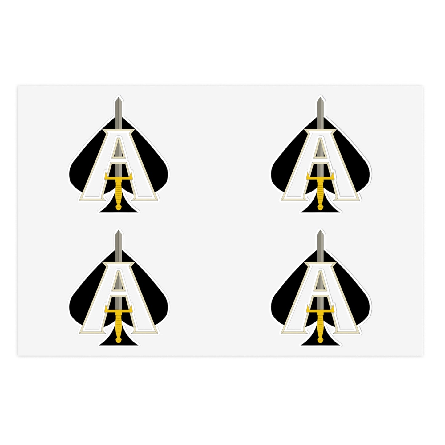 JCU Best Troop Spade 4pc Sticker Sheet