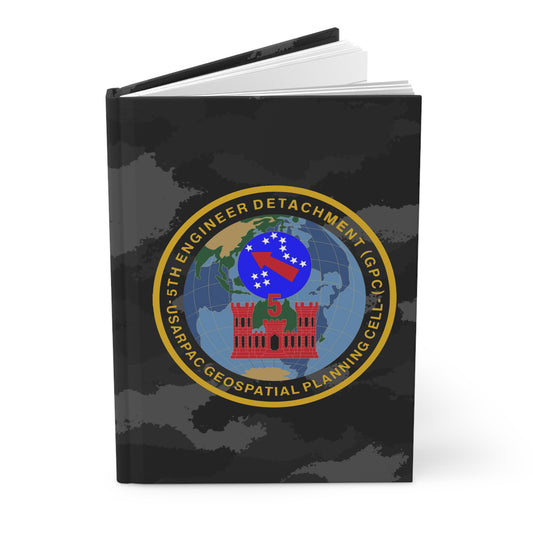 5th Engineer Detachment, Geospatial Planning Cell Dark Camo Hardcover Leader Book