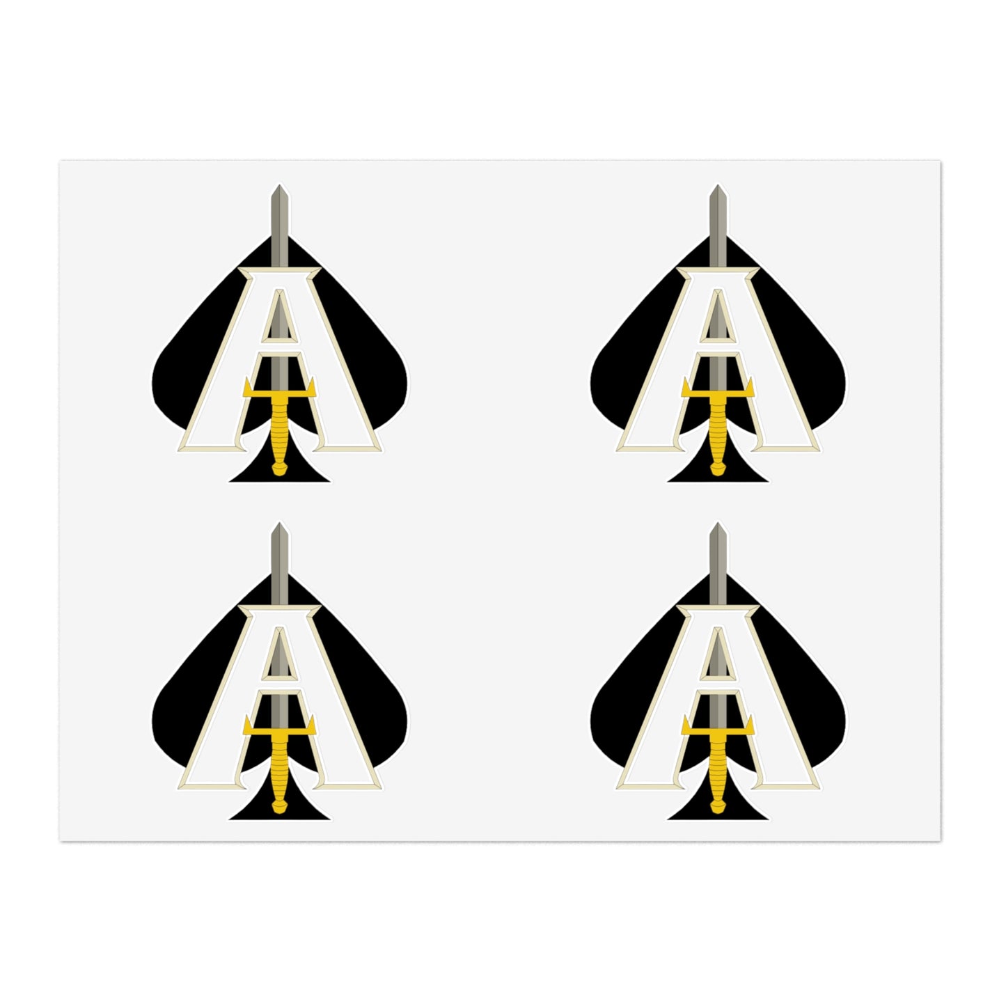 JCU Best Troop Spade 4pc Sticker Sheet