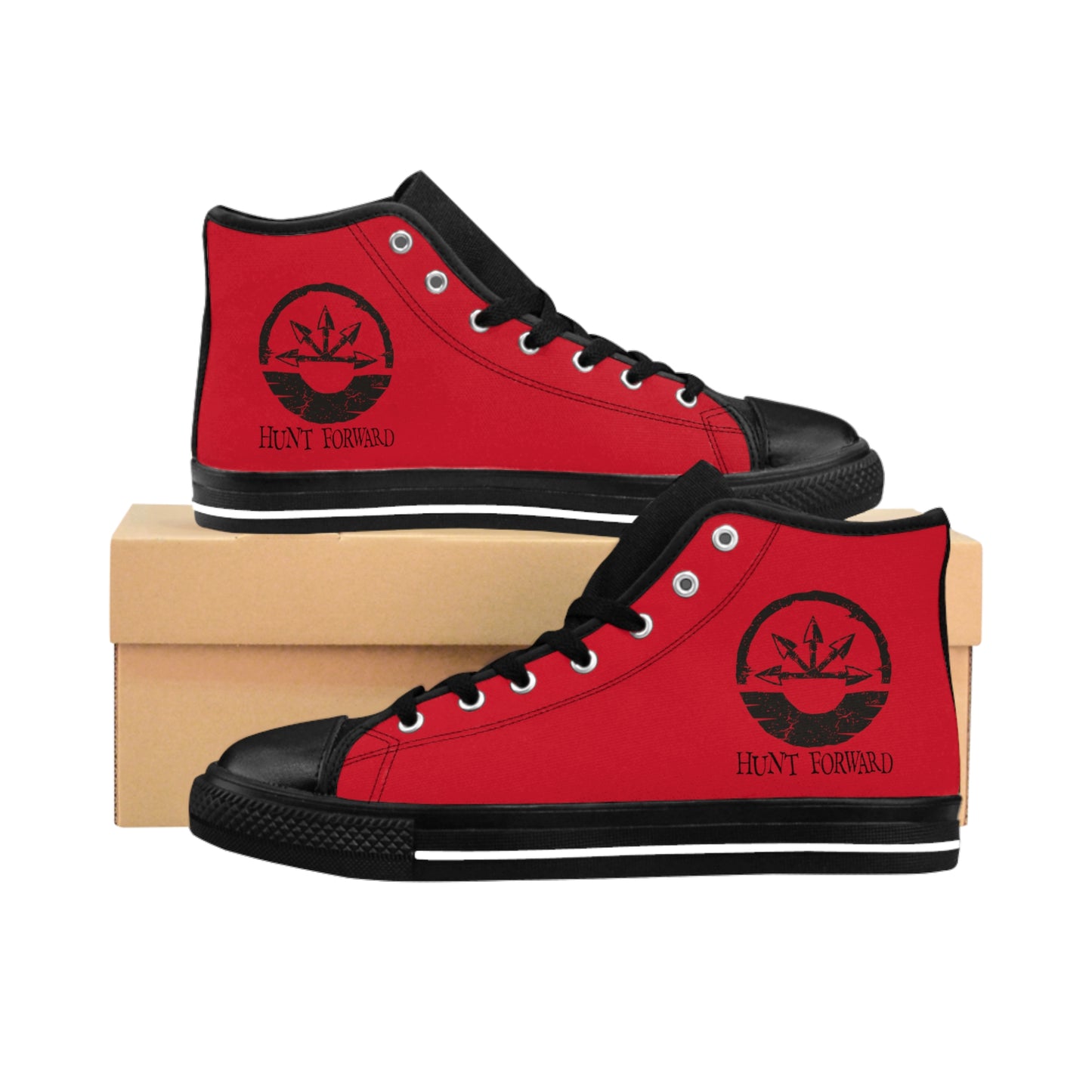 Red 3MDTF Sunset Spear High Tops