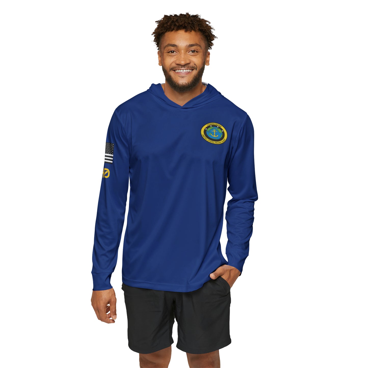 N40, PACFLT LOG PLOPS Blue Water UPF 50+ Hoodie