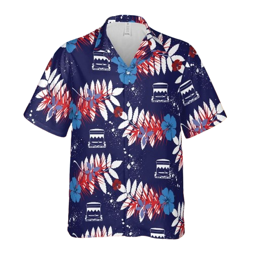 25ID 65th BEB Overt RWB Hawaiian Shirt