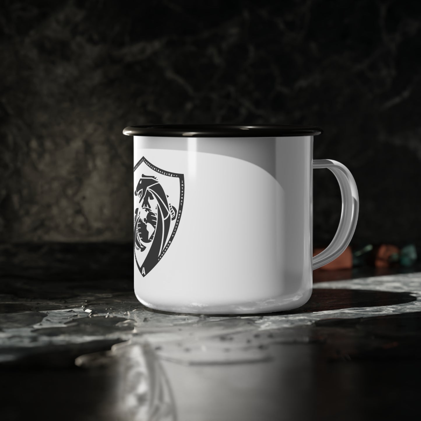 Defensive Cyber Ops White and Black 12oz Field Cup