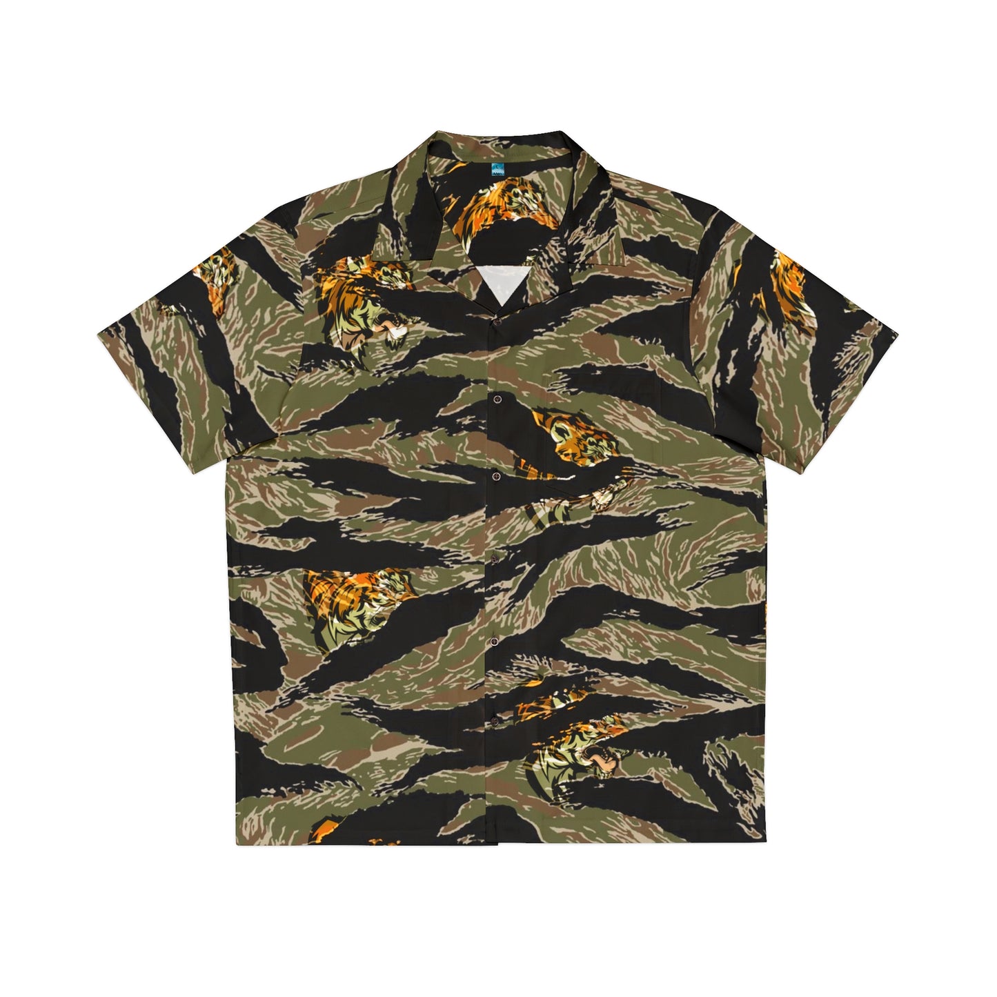 25ID Tiger Company Vietnam Green Hawaiian Shirt
