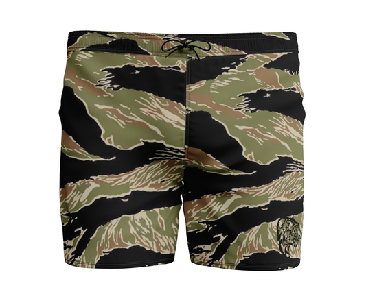 25ID Tiger Company Vietnam Camo Swim Trunks