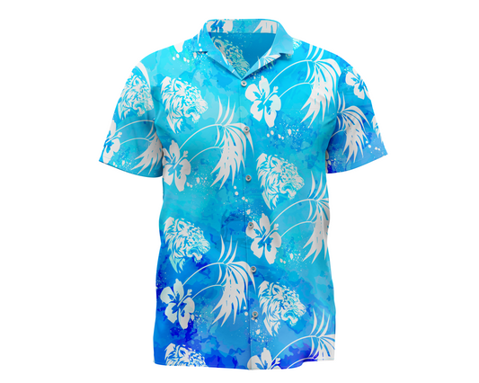 25ID Tiger Company Nalu Palm Hawaiian Shirt