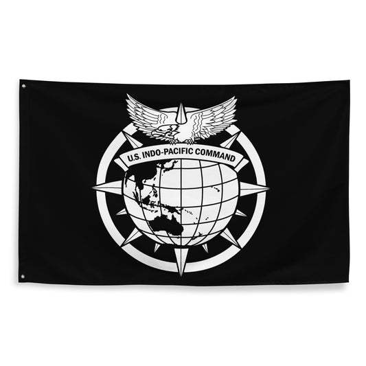 USINDOPACOM HQ Black and White Flag 56″ × 34″
