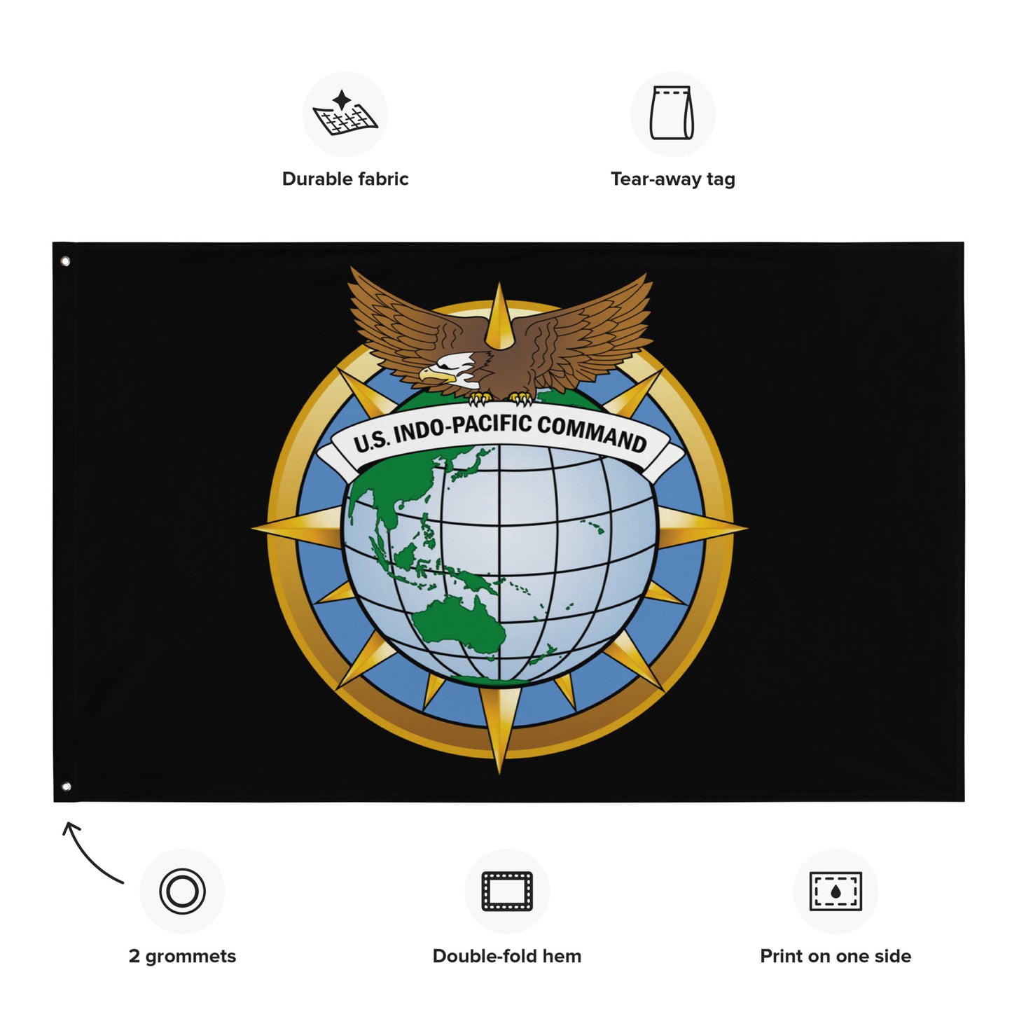 USINDOPACOM HQ Flag 56″ × 34″