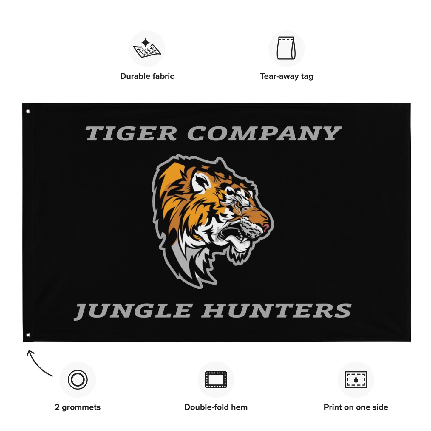 25ID Tiger Company Flag 56″ × 34″