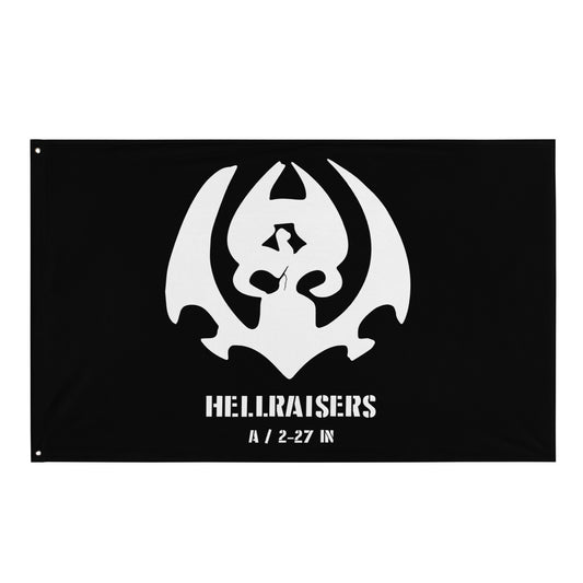 Hellraiser A / 2-27 IN Black Flag 56″ × 34″