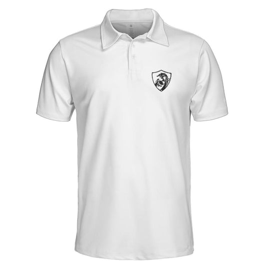 White Marine Defensive Cyber Performance Collared Shirt