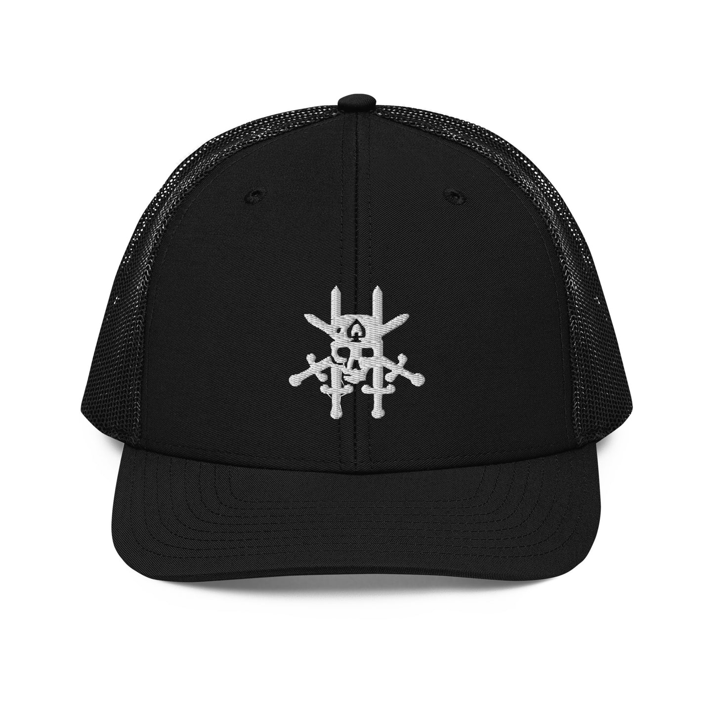 JCU Best Troop White Skull Trucker Hat
