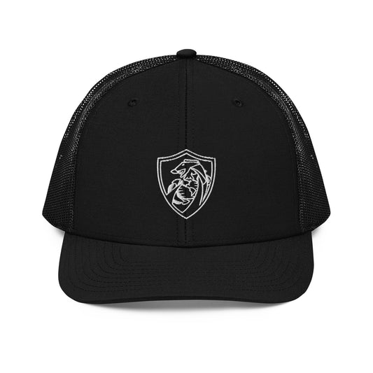 Marine Defensive Cyber Trucker Hat