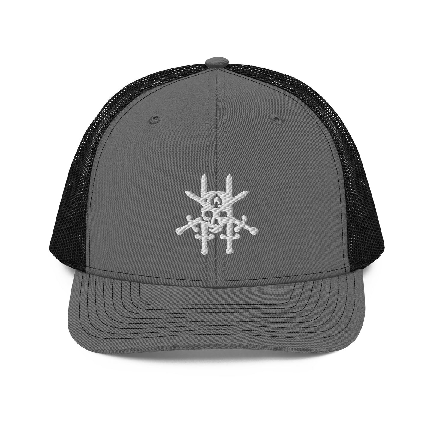 JCU Best Troop White Skull Trucker Hat