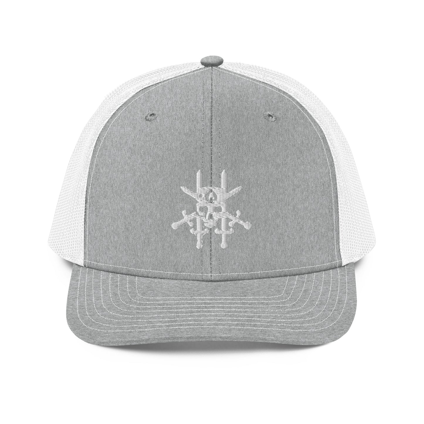 JCU Best Troop White Skull Trucker Hat