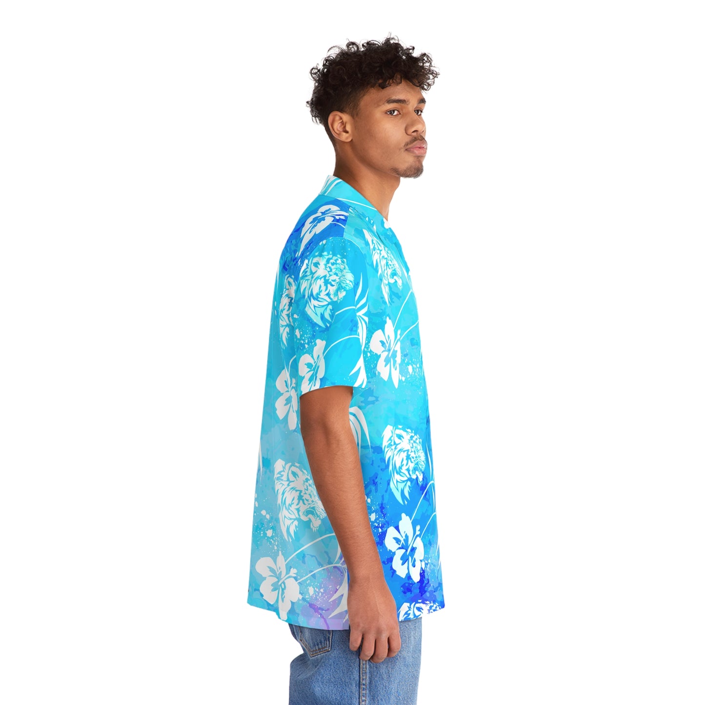 25ID Tiger Company Nalu Palm Hawaiian Shirt
