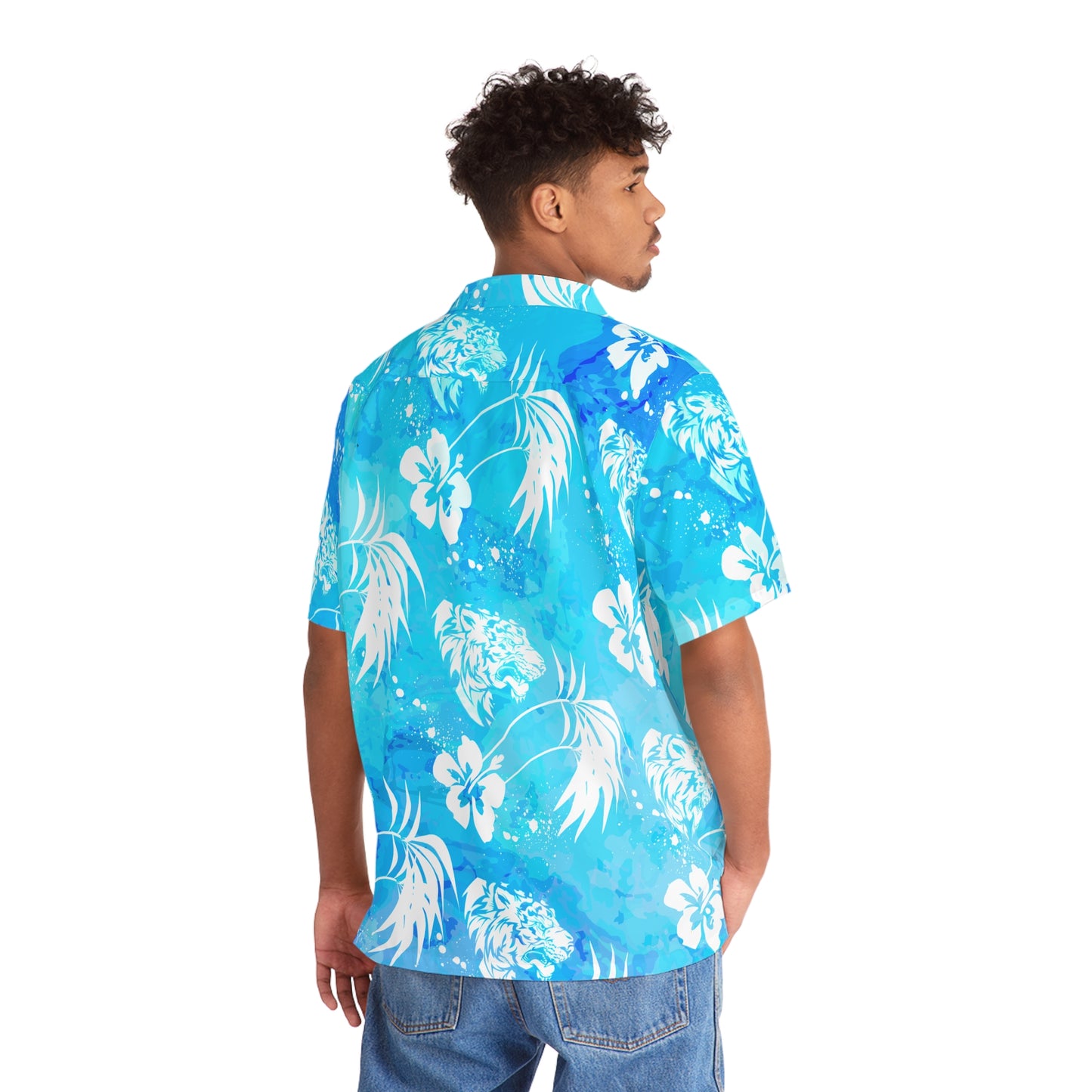 25ID Tiger Company Nalu Palm Hawaiian Shirt