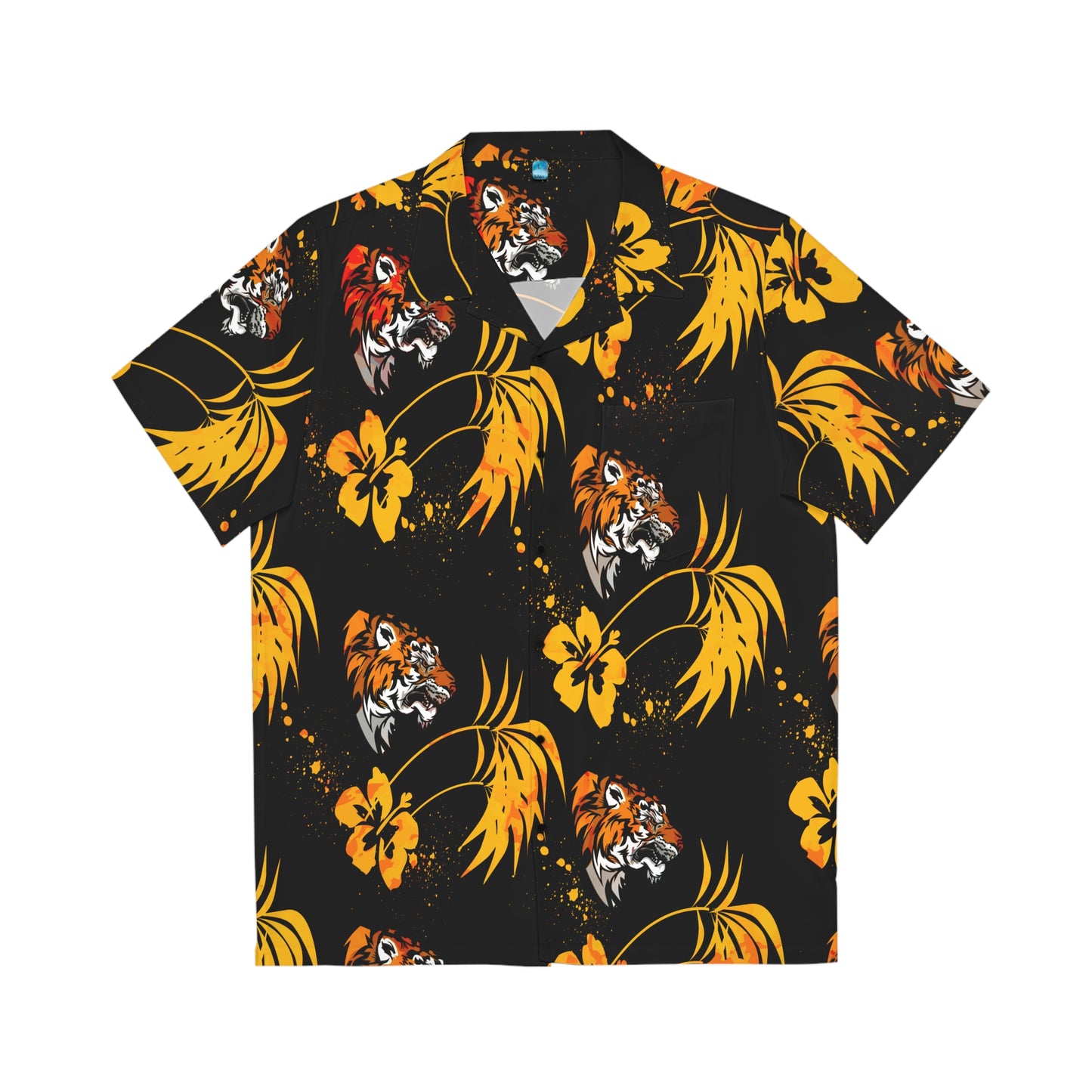 25ID Tiger Company Golden Palm Hawaiian Shirt