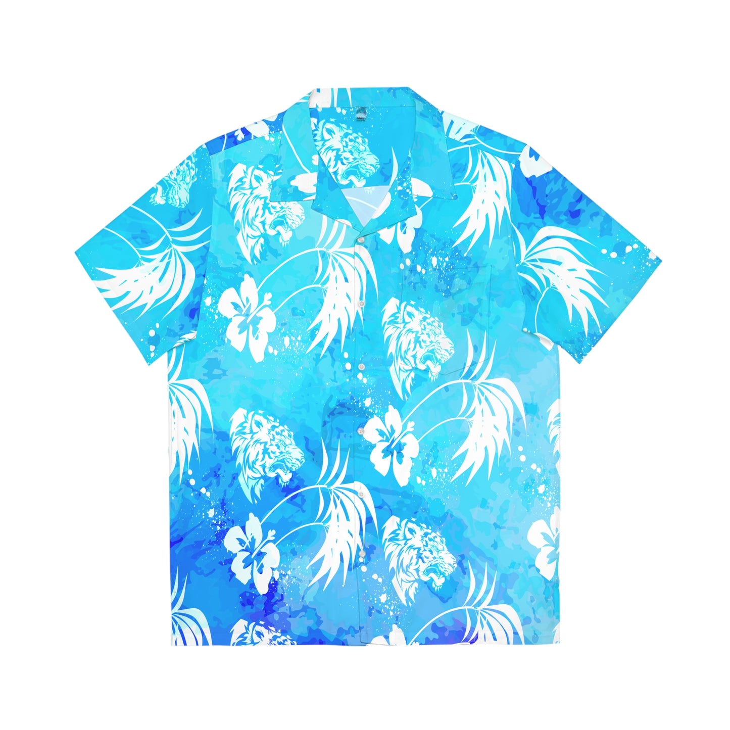 25ID Tiger Company Nalu Palm Hawaiian Shirt